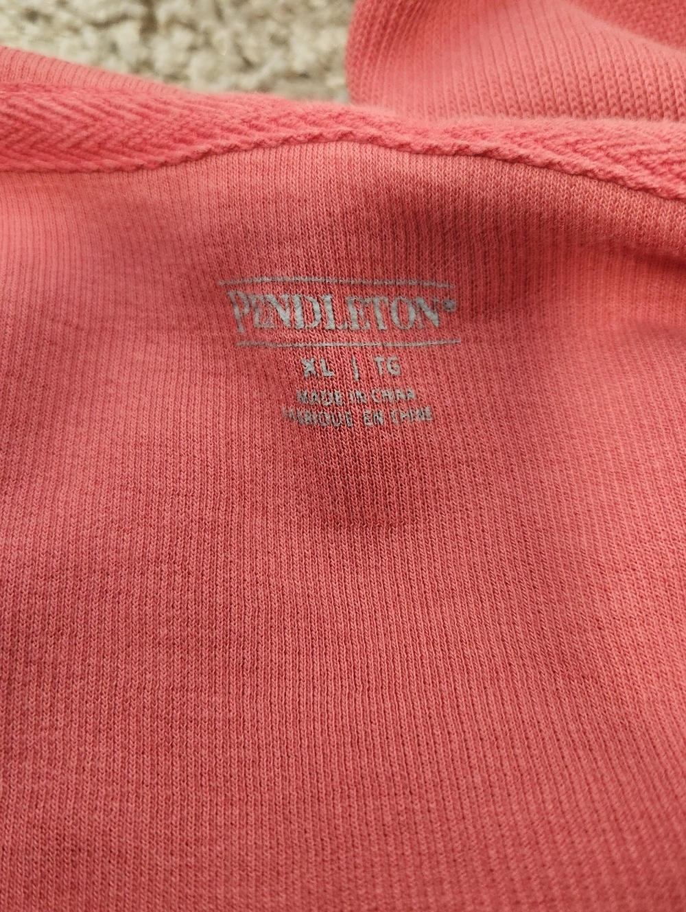 Pendleton 100% Cotton Tie Waist Hooded Sweater Double Zip Size XL - Picture 4 of 8
